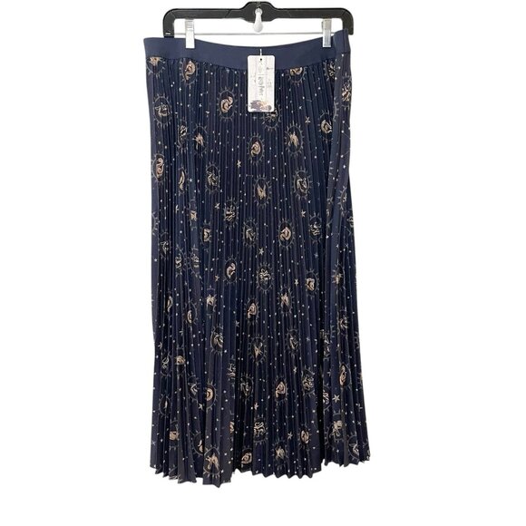 Harry Potter Shein Wizarding World Zodiac Celestial Houses Pleated Midi Skirt 0X - Picture 1 of 7